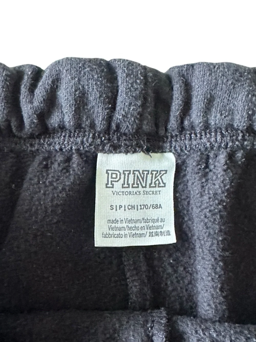 PINK Victoria Secret Lounge Shorts - Womens Small - Black - White Logo